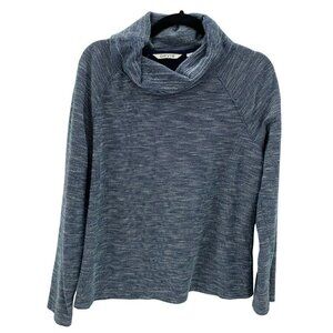 Orvis Cowl Neck Blue Sweater Women's Size M